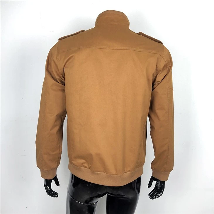 Khaki Stand-collar Multi-pocket Cargo Jacket Men's Spring Autumn Casual Work Outerwear best